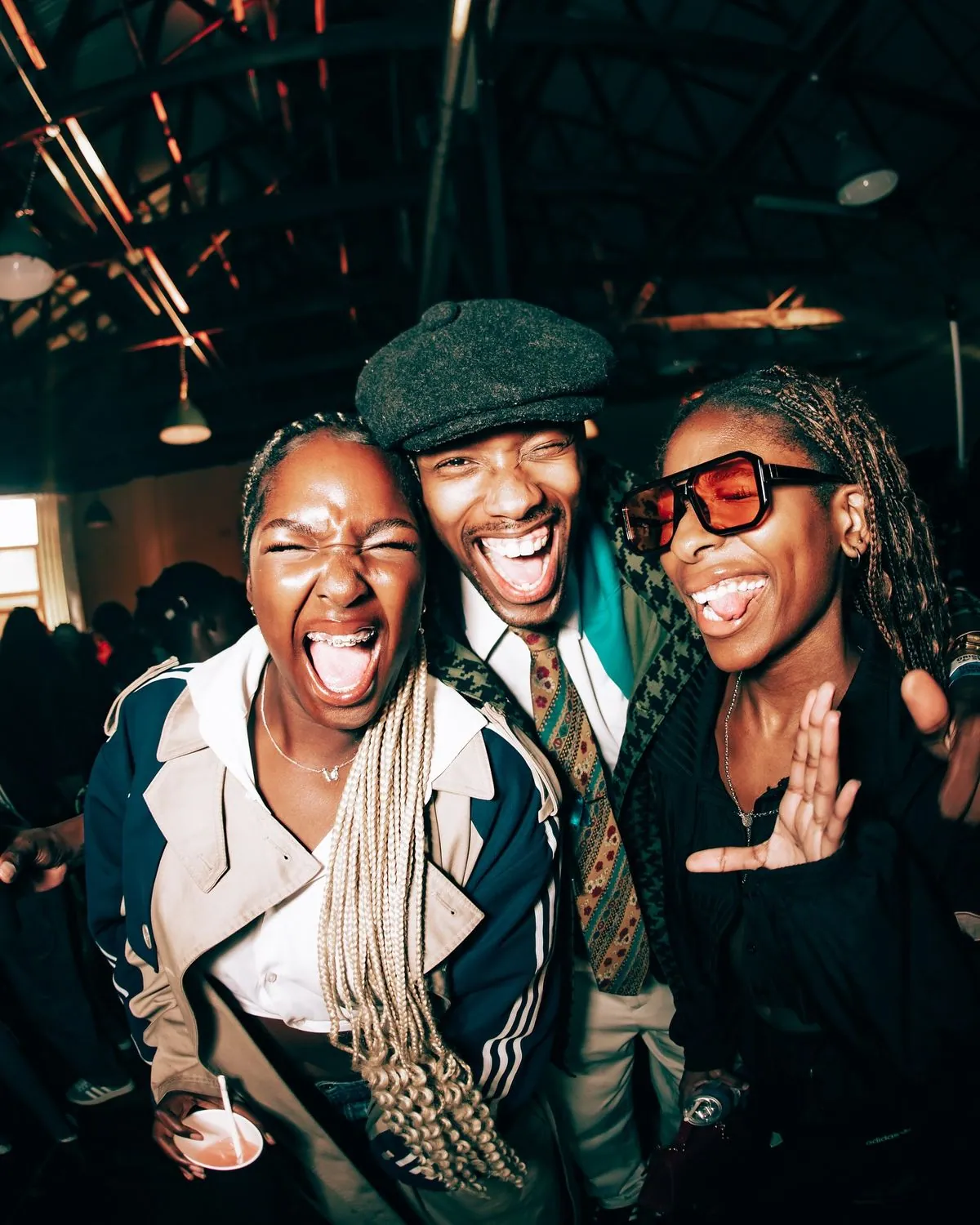 Friends celebrating together at an event